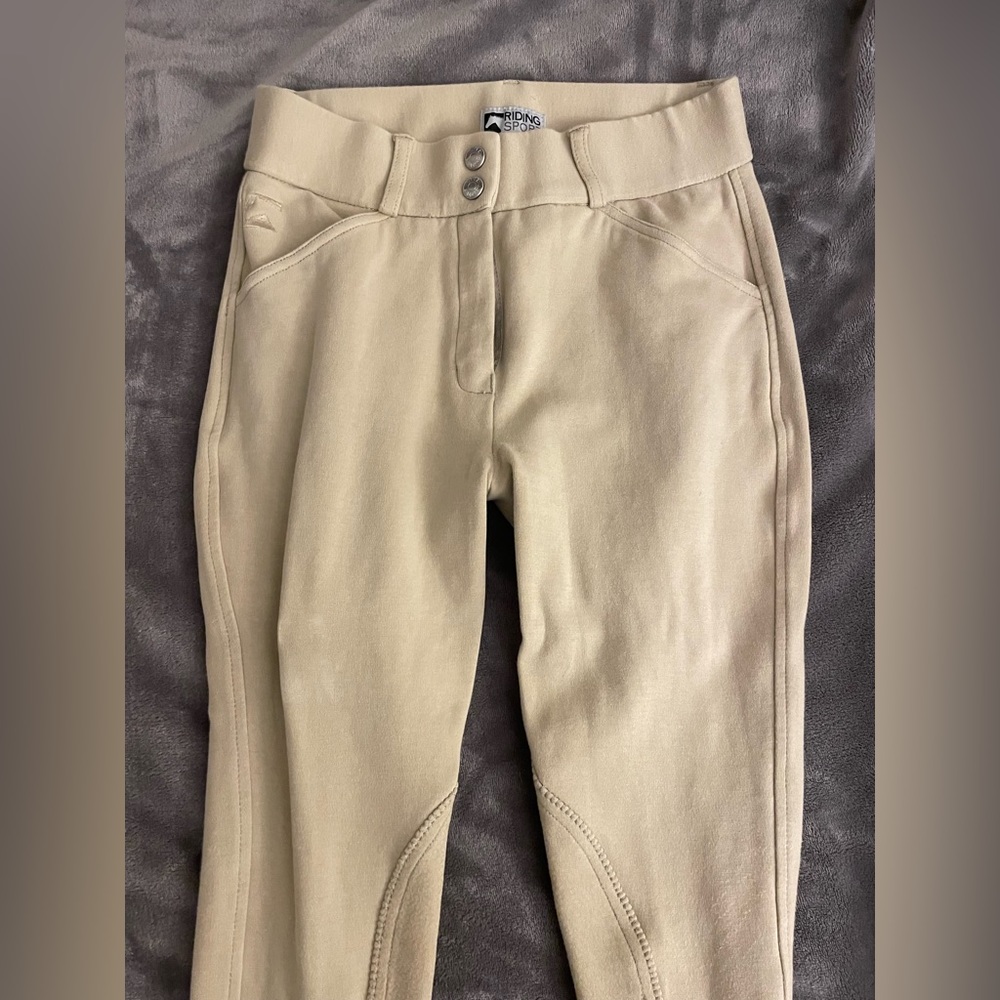 Tan Riding Sport show breeches youth 16